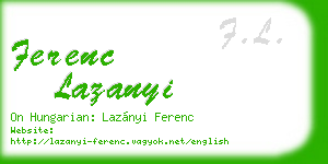ferenc lazanyi business card